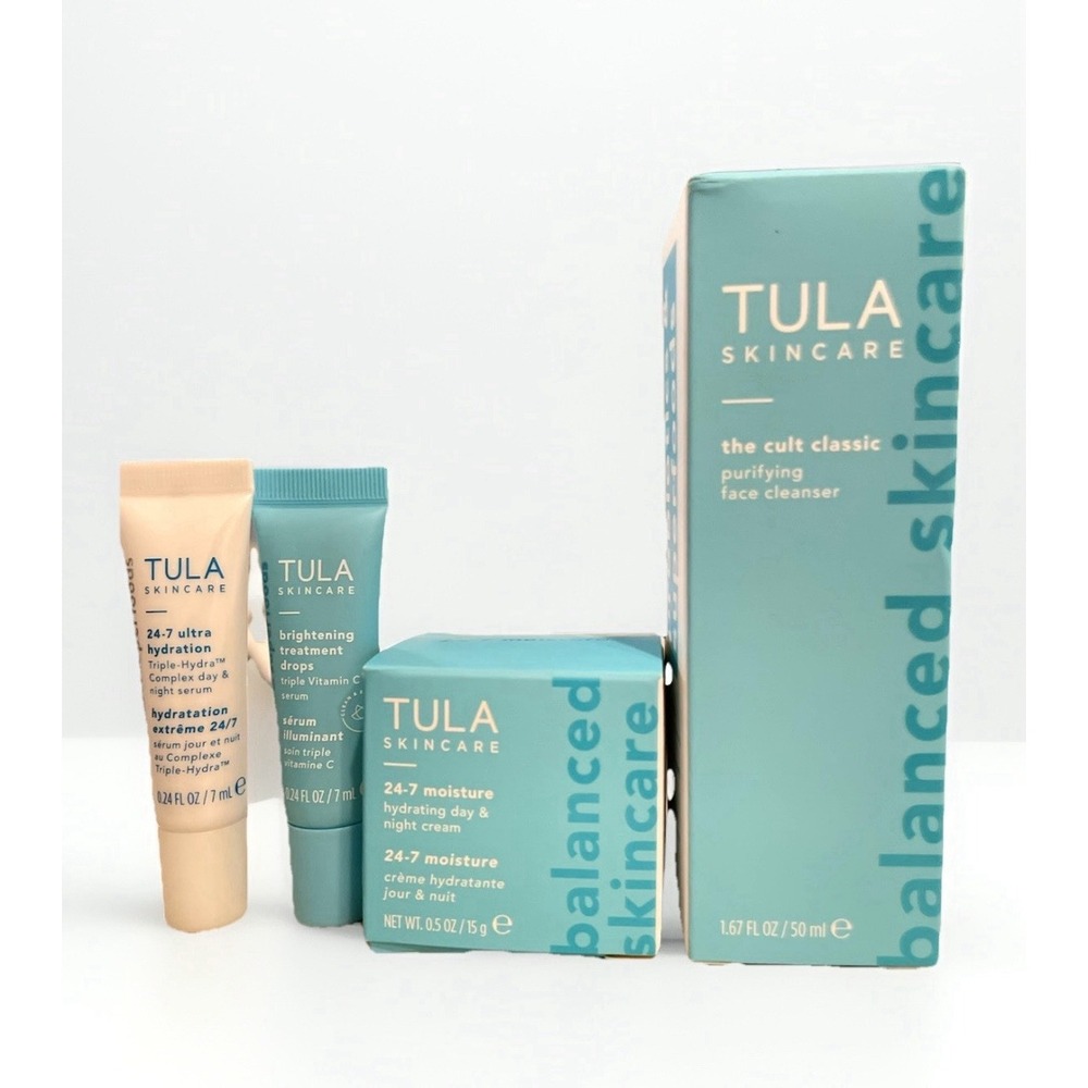 Tula Skincare On the Go Best Sellers Travel Kit - 4 Piece Set BRAND NEW Glow